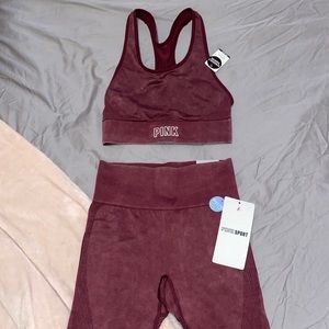 VS Pink Seamless Workout Set